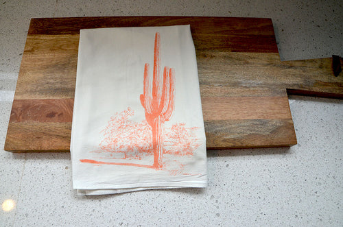 Saguaro Cactus Flour Sack Kitchen Towel