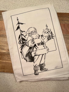 Vintage Santa Flour Sack Towel